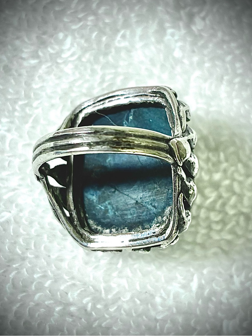 Sterling Silver Ring Blue Swiss Lapis size 5-1/2 - Picture 4 of 5
